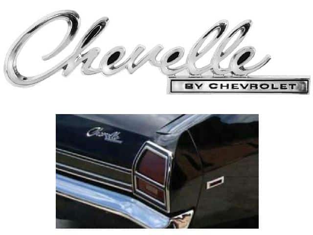 Emblem: 69 "CHEVELLE by CHEVROLET" Boot Lid